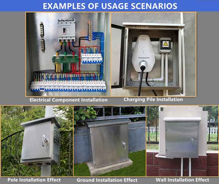 Armadio per scatole di progetto per scatola di recinzione elettrica resistente alle intemperie in acciaio inossidabile per esterni